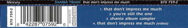 Shania Twain : That Don't Impress Me Much (CD, Single, Enh, CD2)