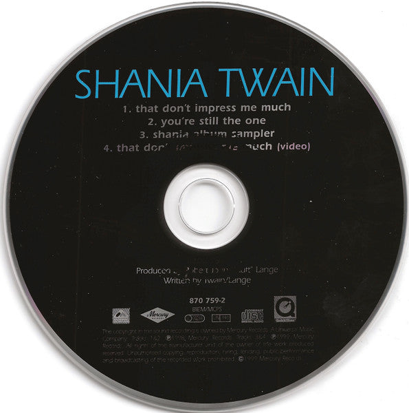Shania Twain : That Don't Impress Me Much (CD, Single, Enh, CD2)