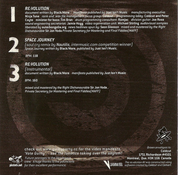 Coldcut And The Guilty Party* : Re:volution (CD, Maxi)
