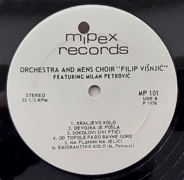 Milan-Mića Petrović, Filip Višnjić Men's Choir : Српске Националне Песме - Serbian Patriotic Songs (LP)