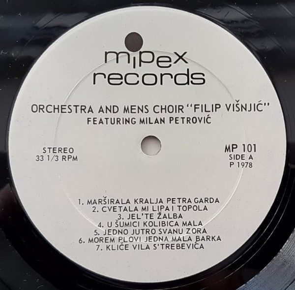 Milan-Mića Petrović, Filip Višnjić Men's Choir : Српске Националне Песме - Serbian Patriotic Songs (LP)