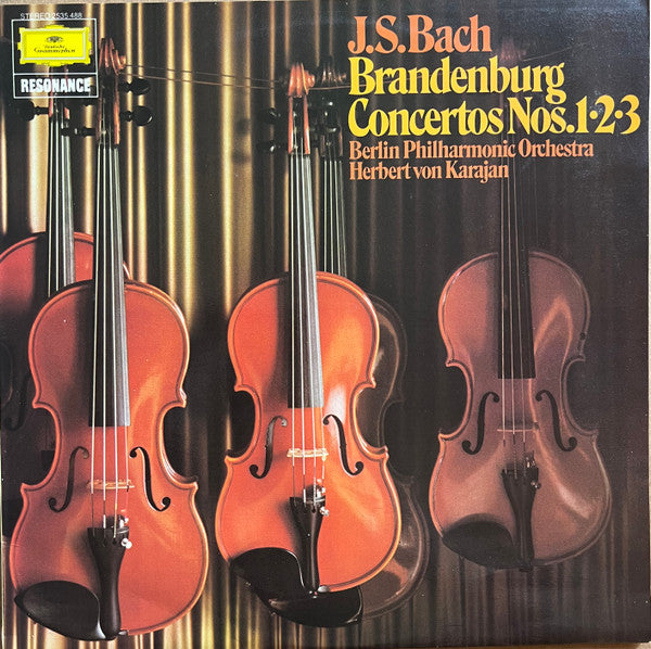 Johann Sebastian Bach - Berliner Philharmoniker, Herbert von Karajan : Brandenburg Concertos Nos. 1, 2 & 3 (LP, Album, RE)