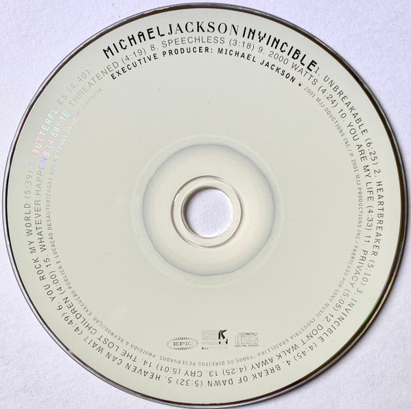 Michael Jackson : Invincible (CD, Album)