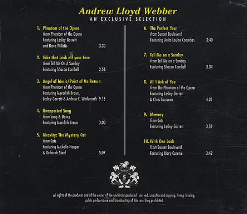Andrew Lloyd Webber : An Exclusive Selection (CD, Comp)