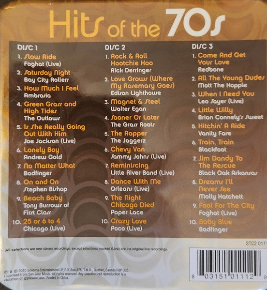 Various : Hits of the 70s (3xCD, Comp)
