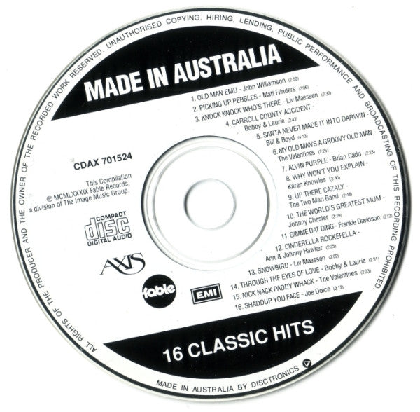 Various : Made In Australia (CD, Comp)
