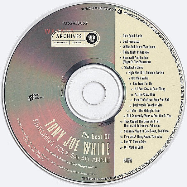 Tony Joe White : The Best Of Tony Joe White Featuring Polk Salad Annie (CD, Comp)