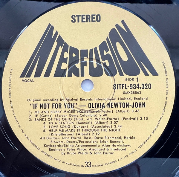Olivia Newton-John : If Not For You (LP, Album)