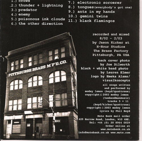 Modey Lemon : Thunder + Lightning (CD, Album)