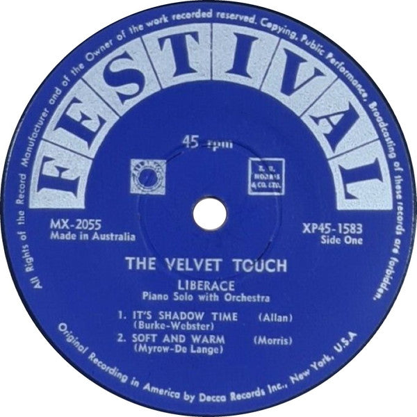 Liberace : The Velvet Touch (7", EP)