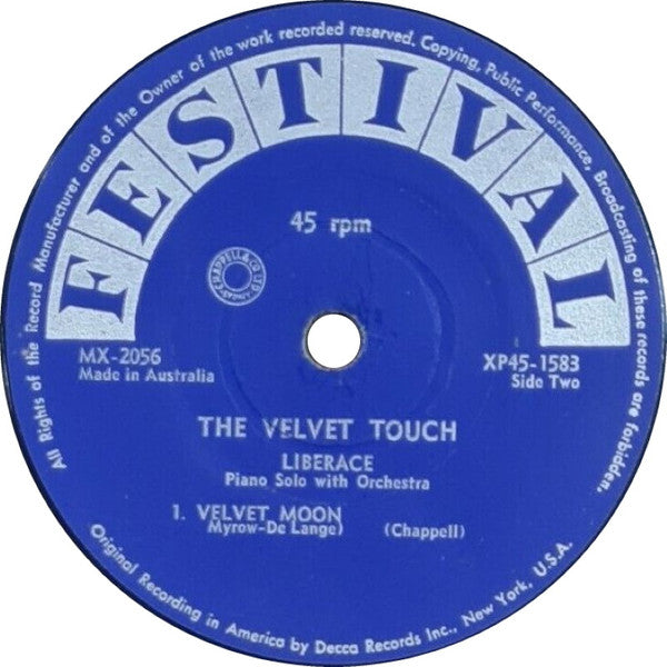 Liberace : The Velvet Touch (7", EP)