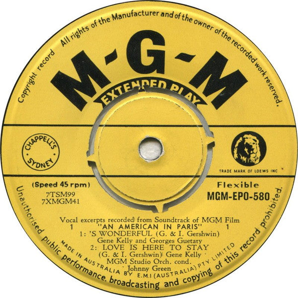 Gene Kelly And Georges Guetary* : An American In Paris (7", EP)
