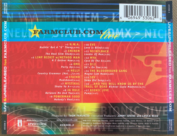 Various : Live & Unreleased From Farmclub.com (CD, Comp)