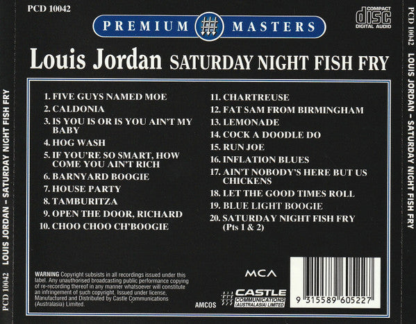 Louis Jordan : Saturday Night Fish Fry (CD, Comp)