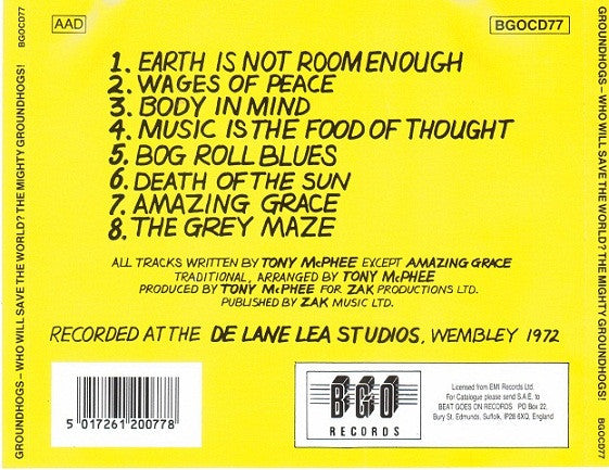 Groundhogs* : Who Will Save The World? The Mighty Groundhogs! (CD, Album, RE)