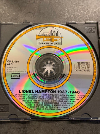 Lionel Hampton : Small Combos 1937-1940 (CD, Comp)