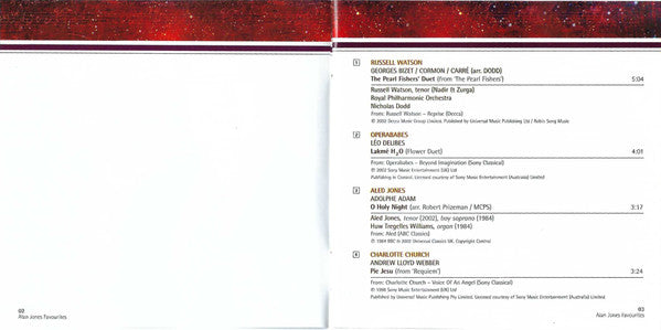 Alan Jones (36) : Favourites (CD, Comp)