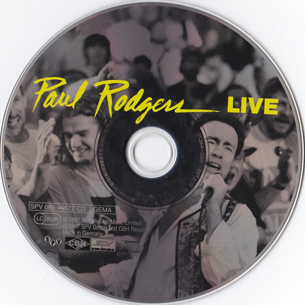 Paul Rodgers : Live - The Loreley Tapes (CD, Album)