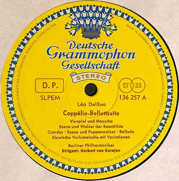 Léo Delibes / Frédéric Chopin - Roy Douglas, Berliner Philharmoniker, Herbert von Karajan : Coppelia-Ballettsuite / Les Sylphides (LP, RE, RP)
