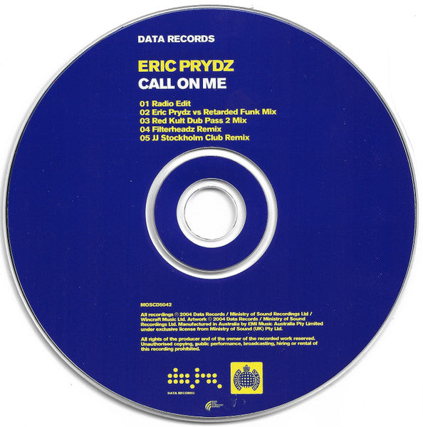 Eric Prydz : Call On Me (CD, Single, Blu)