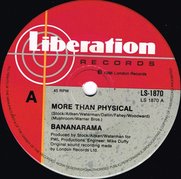 Bananarama : More Than Physical (7", Single)