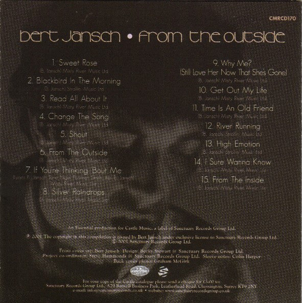 Bert Jansch : From The Outside (CD, Album, RE)