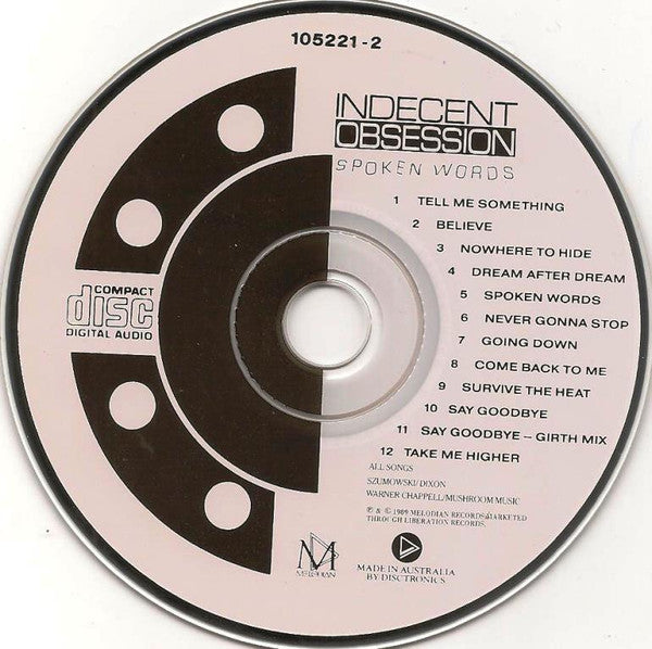 Indecent Obsession : Spoken Words (CD, Album)