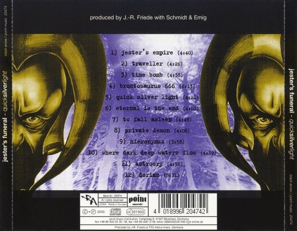 Jester's Funeral : Quick Silver Light (CD, Album)