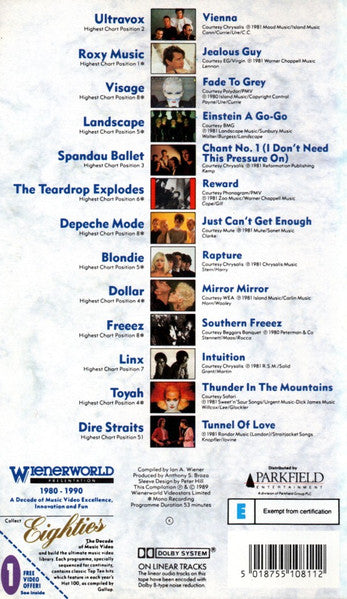 Various : Eighties - Video Stars Of 1981 (VHS, Comp, Mono, PAL)