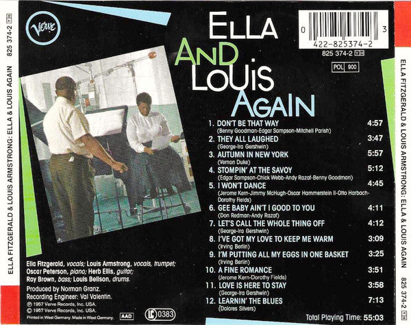 Ella* And Louis* : Ella And Louis Again (CD, Album, RE, RM)