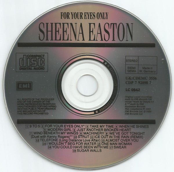 Sheena Easton : For Your Eyes Only (The Best Of Sheena Easton) (CD, Comp)