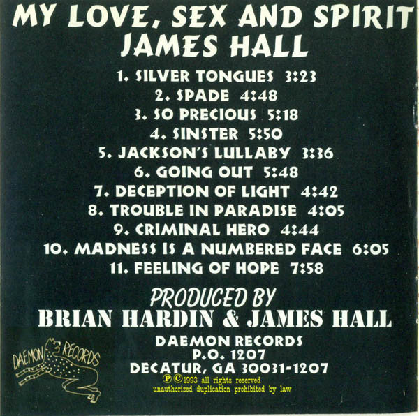 James Hall : My Love, Sex And Spirit (CD, Album)