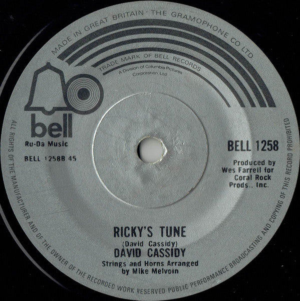 David Cassidy : How Can I Be Sure (7", Single, Sol)