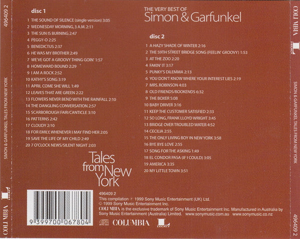 Simon & Garfunkel : Tales From New York (The Very Best Of Simon & Garfunkel) (2xCD, Comp, RM)