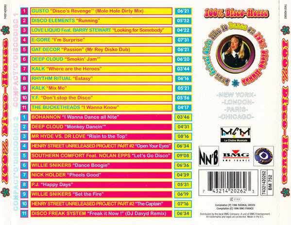 Various : 100 % Disco-House (2xCD, Comp)