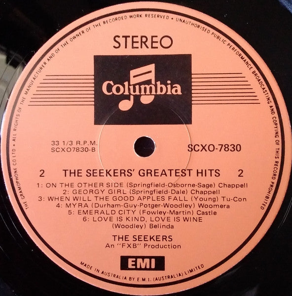 The Seekers : Greatest Hits (LP, Comp)