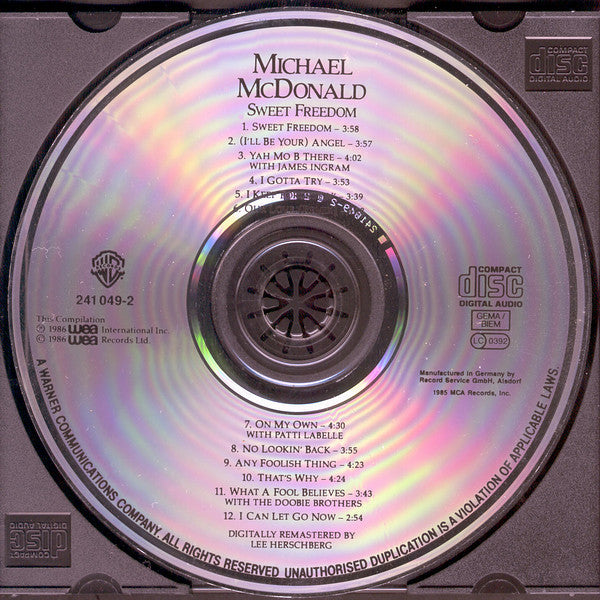Michael McDonald : Sweet Freedom (CD, Comp, RM)