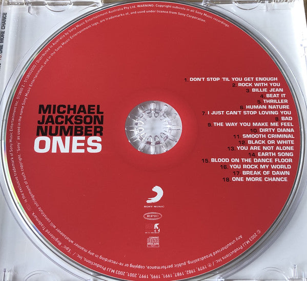 Michael Jackson : Number Ones (CD, Album, Comp, RE, Thr)