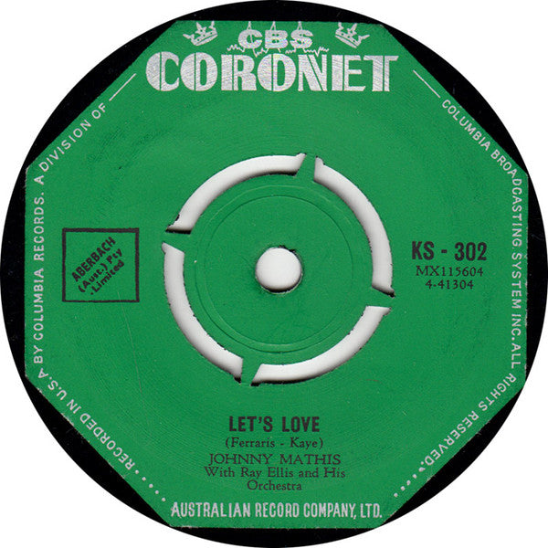 Johnny Mathis : Let's Love (7", Single)
