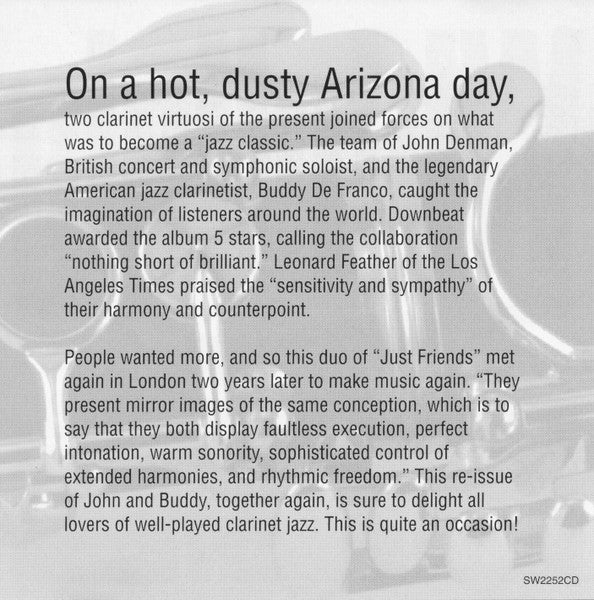John Denman And Buddy DeFranco : Whirligig (CD, Album, RE)