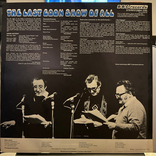 The Goons : The Last Goon Show Of All (LP, Album)