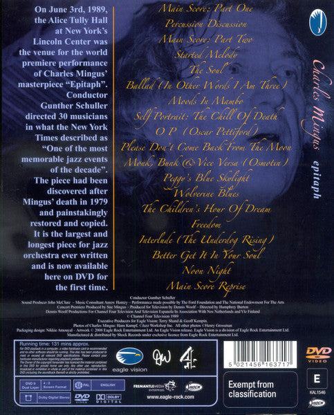 Charles Mingus : Epitaph (DVD-V, PAL)