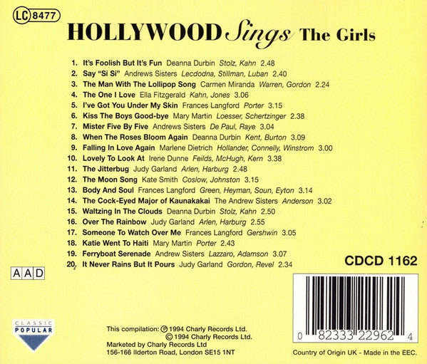 Various : Hollywood Sings - The Girls (CD, Comp)