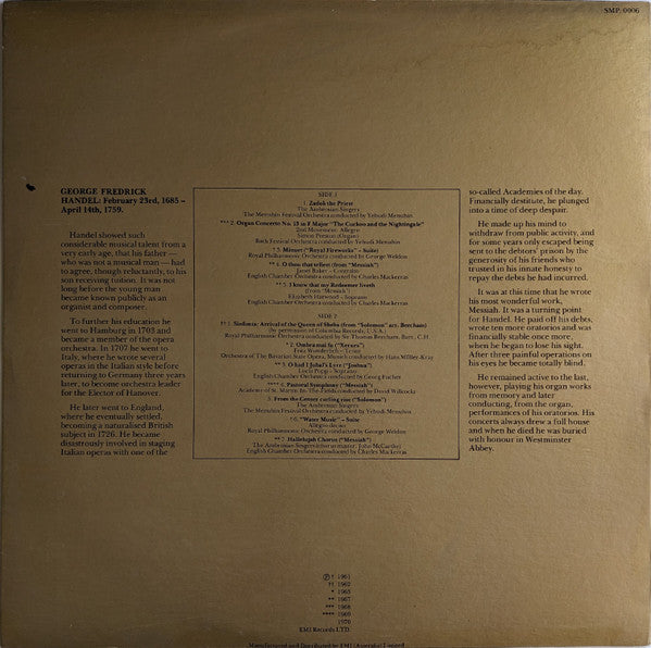 Handel* : Masterpiece (LP, Comp)