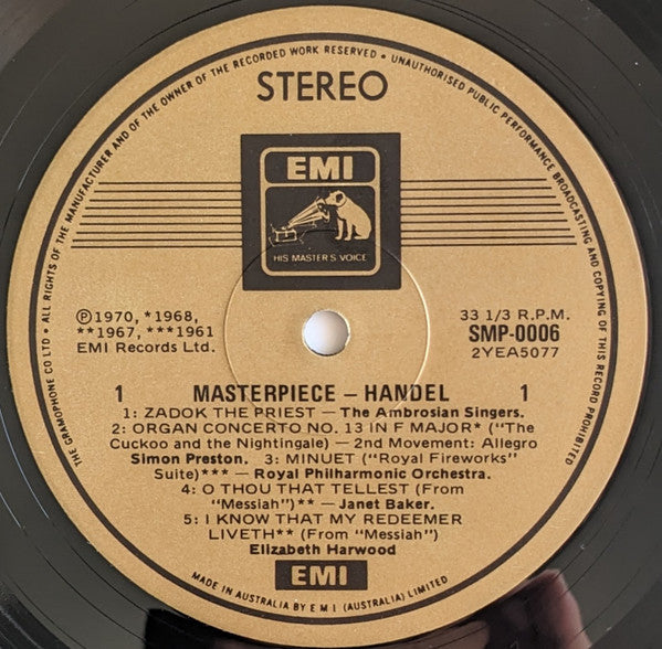 Handel* : Masterpiece (LP, Comp)