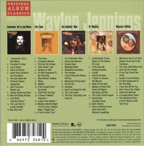 Waylon Jennings : Original Album Classics (5xCD, Album, RE + Box, Comp)