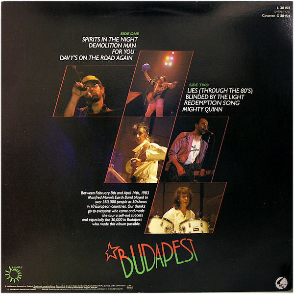 Manfred Mann's Earth Band : Budapest Live (The Best Of) (LP, Album)