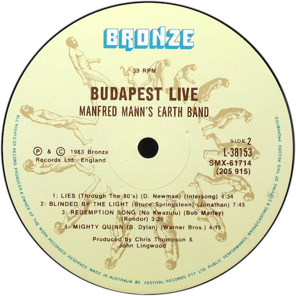 Manfred Mann's Earth Band : Budapest Live (The Best Of) (LP, Album)