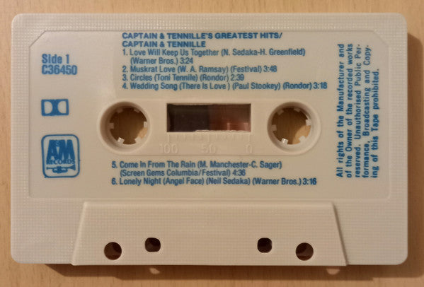 Captain And Tennille : Captain & Tennille's Greatest Hits (Cass, Comp)