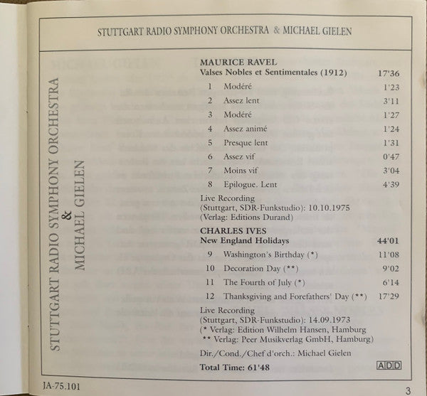 Michael Gielen, Radio-Sinfonieorchester Stuttgart : Radio-Sinfonieorchester Stuttgart & Michael Gielen Vol 2 (CD)